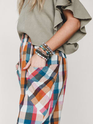 Wild Roams Pants
 - Rose Teal L / Rose Teal