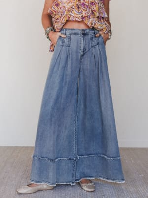 Far Out Wide Leg Jeans: undefined