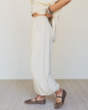 Pure Soul Linen Pants - Oatmeal L / Oatmeal