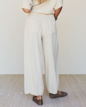 Pure Soul Linen Pants - Oatmeal L / Oatmeal