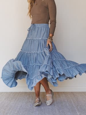 Polka Dot Darling Maxi Skirt: undefined