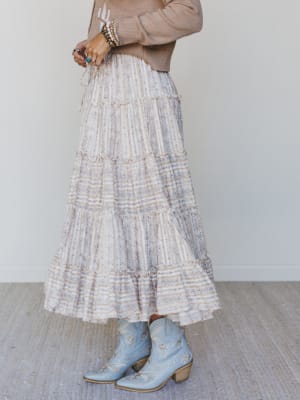 Frolic Fancy Maxi Skirt - Latte L / Latte