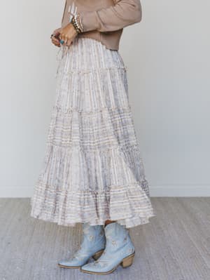 Frolic Fancy Maxi Skirt - Latte L / Latte