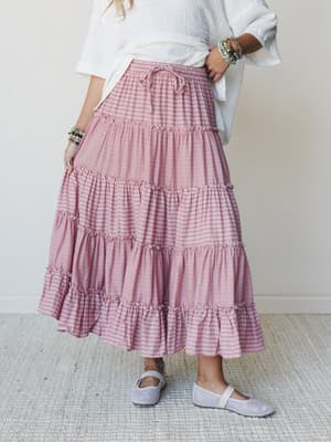 Twirling Affairs Maxi Skirt - Pink M / Pink