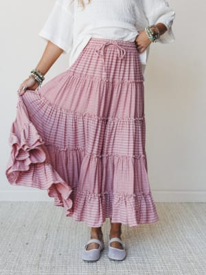 Twirling Affairs Maxi Skirt - Pink M / Pink