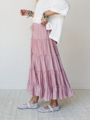 Twirling Affairs Maxi Skirt - Pink M / Pink