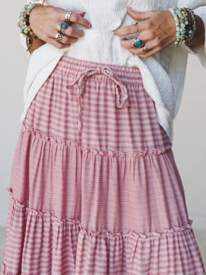 Twirling Affairs Maxi Skirt - Pink M / Pink
