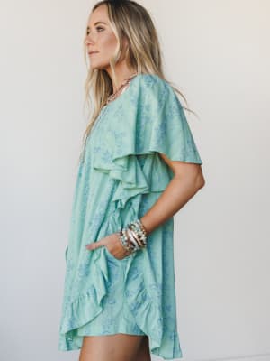 Goldie Floral Romper - Sage S / Sage