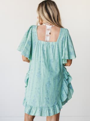 Goldie Floral Romper - Sage S / Sage
