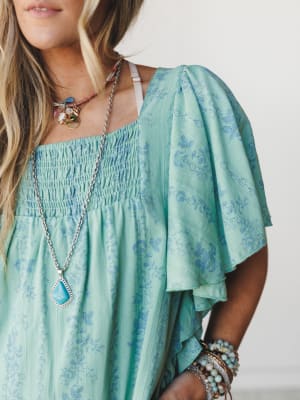Goldie Floral Romper - Sage S / Sage