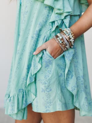 Goldie Floral Romper - Sage S / Sage