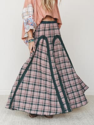 Aurora Maxi Skirt - Forest Green L / Forest Green