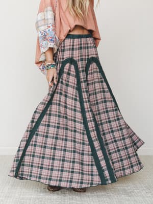 Aurora Maxi Skirt - Forest Green L / Forest Green