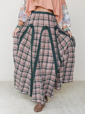 Aurora Maxi Skirt - Forest Green L / Forest Green