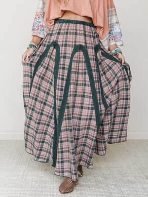 Aurora Maxi Skirt - Forest Green L / Forest Green