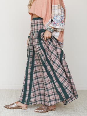 Aurora Maxi Skirt - Forest Green L / Forest Green