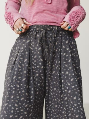 Vintage Blooms Pants - Ash Mocha S / Ash Mocha