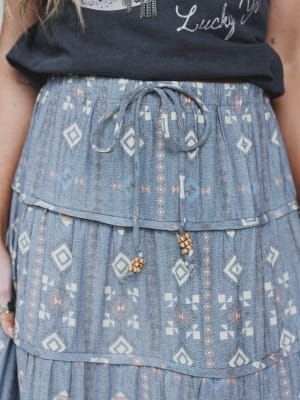 Timeless Love Maxi Skirt - Denim L / Denim