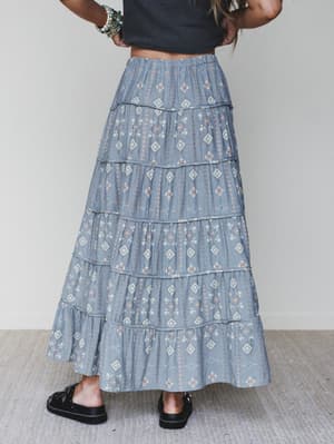 Timeless Love Maxi Skirt - Denim L / Denim