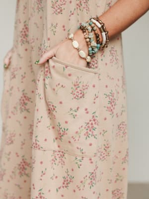 Frills and Frolic Jumpsuit - Khaki L / Khaki