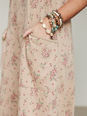 Frills and Frolic Jumpsuit - Khaki L / Khaki