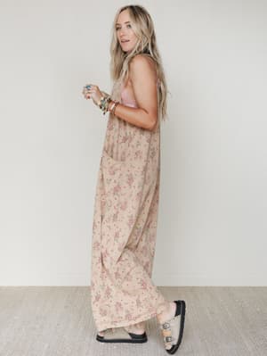 Frills and Frolic Jumpsuit - Khaki L / Khaki