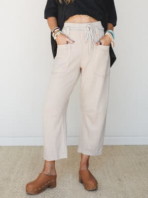 Vintage Barrel Pants - Ash Olive