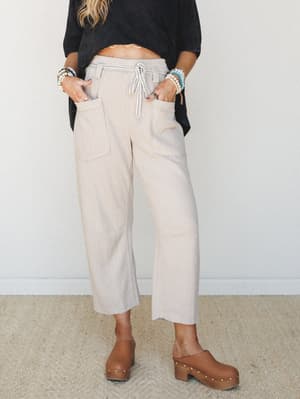 Vintage Barrel Pants - Ash Olive