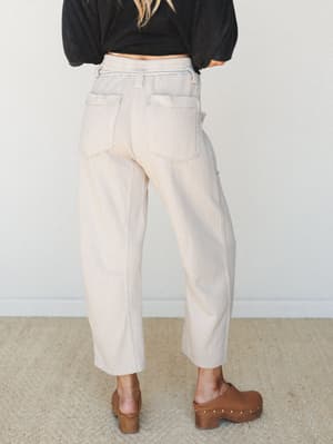 Vintage Barrel Pants - Ash Olive