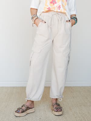 Soft Comfort Pants: Ecru