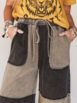 Coastal Colorblock Pants - Black L