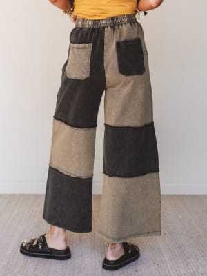 Coastal Colorblock Pants - Black L