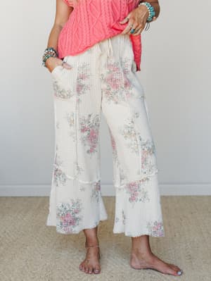 Moon Petals Pants - Natural