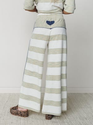 Striped Shores Pants - Olive S / Olive