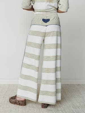 Striped Shores Pants - Olive S / Olive
