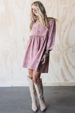 Infinite Dreamer Floral Babydoll Dress: undefined