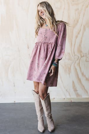Infinite Dreamer Floral Babydoll Dress: undefined