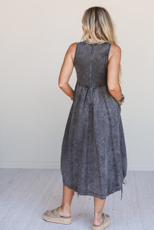 jungle-beat-cargo-maxi-dress-black/Black