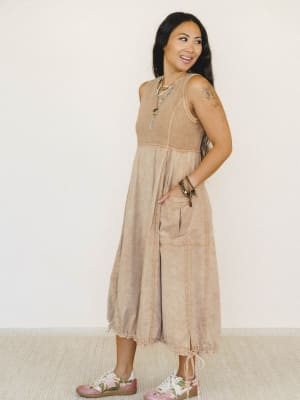 Jungle Beat Cargo Maxi Dress - Toast L / Toast