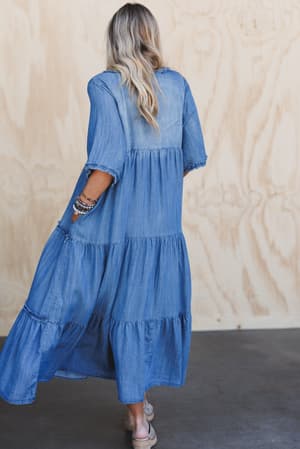 fiona-tiered-maxi-dress-dark-denim/Blue