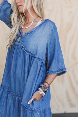 fiona-tiered-maxi-dress-dark-denim/Blue