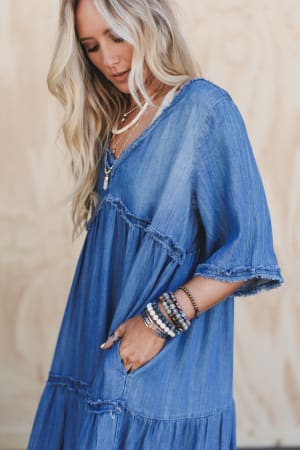 fiona-tiered-maxi-dress-dark-denim/Blue