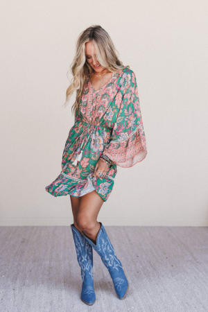 Dreamy Doll Printed Dress: undefined