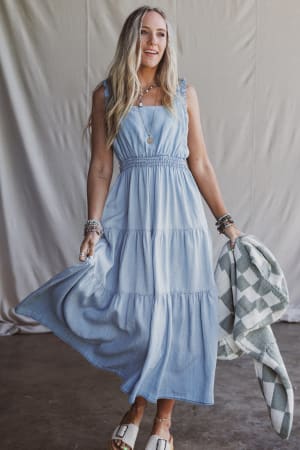 Swing By Tiered Maxi Dress: undefined