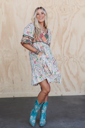 Beyond Boundaries Floral Dress: undefined