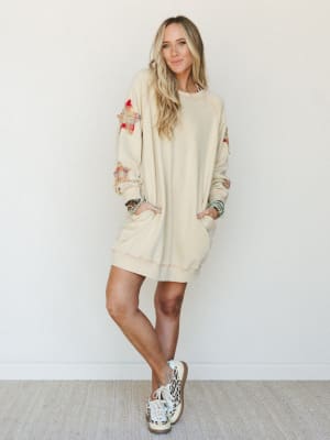 Starfall of Wonder Long Sleeve Dress: undefined