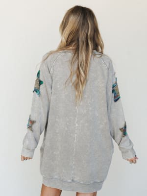 Starfall of Wonder Long Sleeve Dress
 - Ash L / Ash