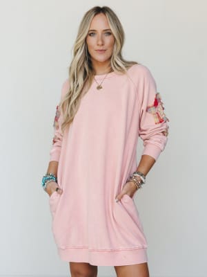 Starfall of Wonder Long Sleeve Dress
- Blush L / Blush