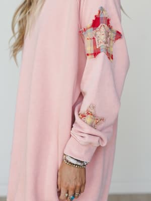 Starfall of Wonder Long Sleeve Dress
 - Blush L / Blush