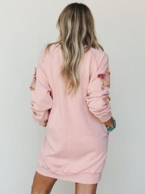 Starfall of Wonder Long Sleeve Dress
 - Blush L / Blush